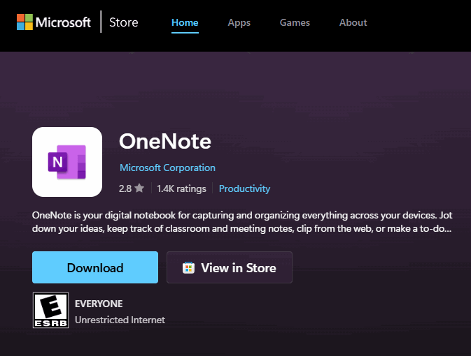 I downloaded the OneNote installer.exe from the Microsoft Store website link, and it again installed old OneNote 2016.
