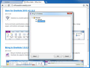 Chrome Send to OneNote